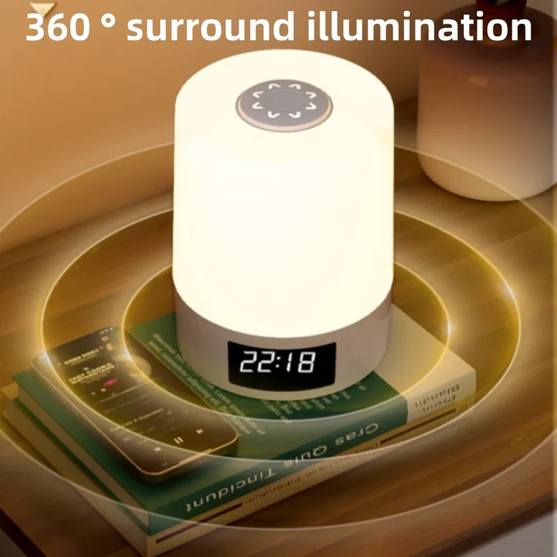 Night Lamp Light Clock with Dimmable LED for Bedroom