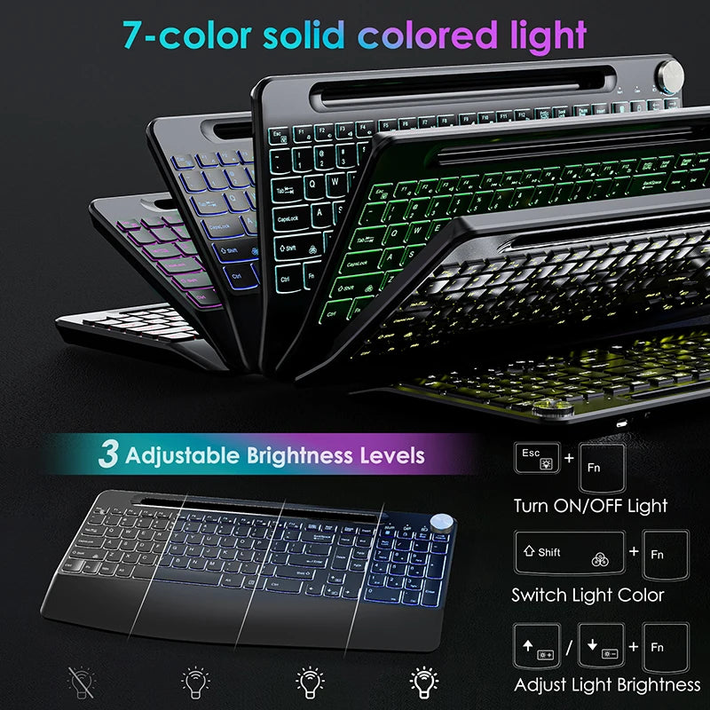 RGB Wireless Rechargeable Keyboard Mouse Combo