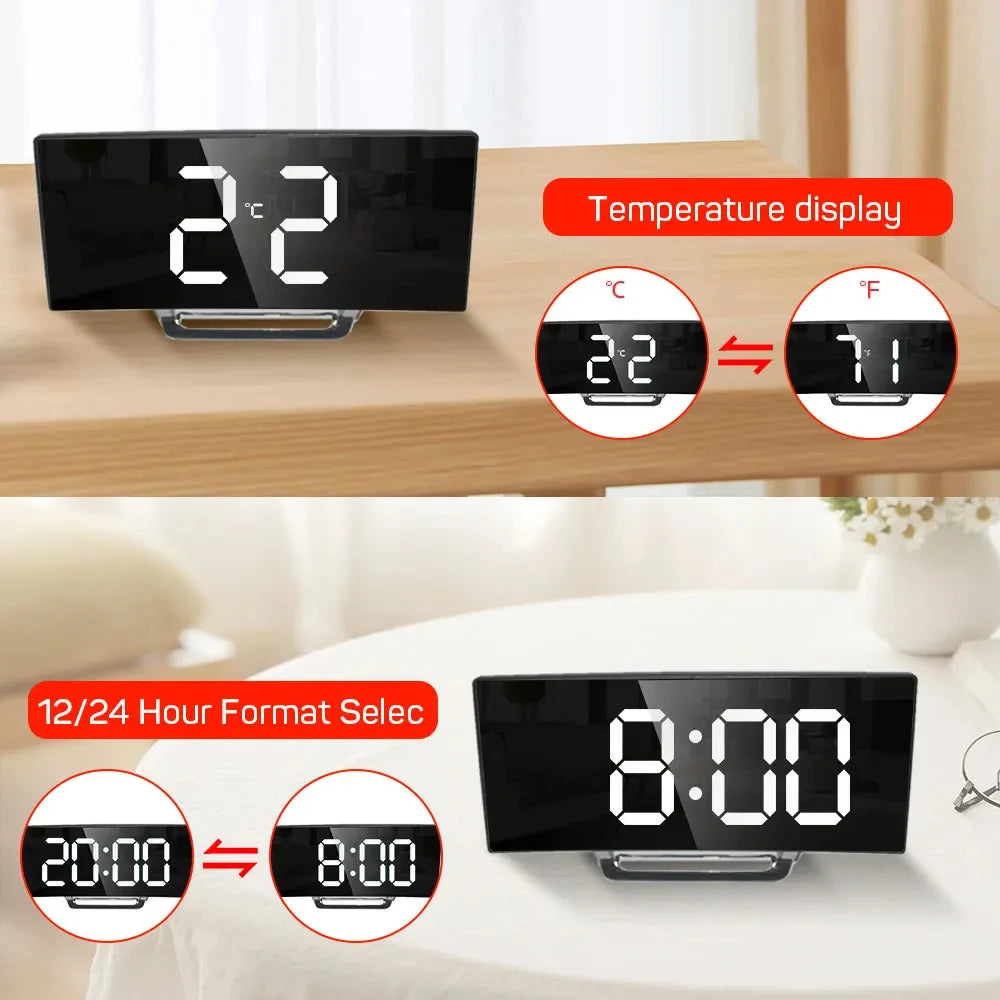 Digital LED Alarm Clock (Black)