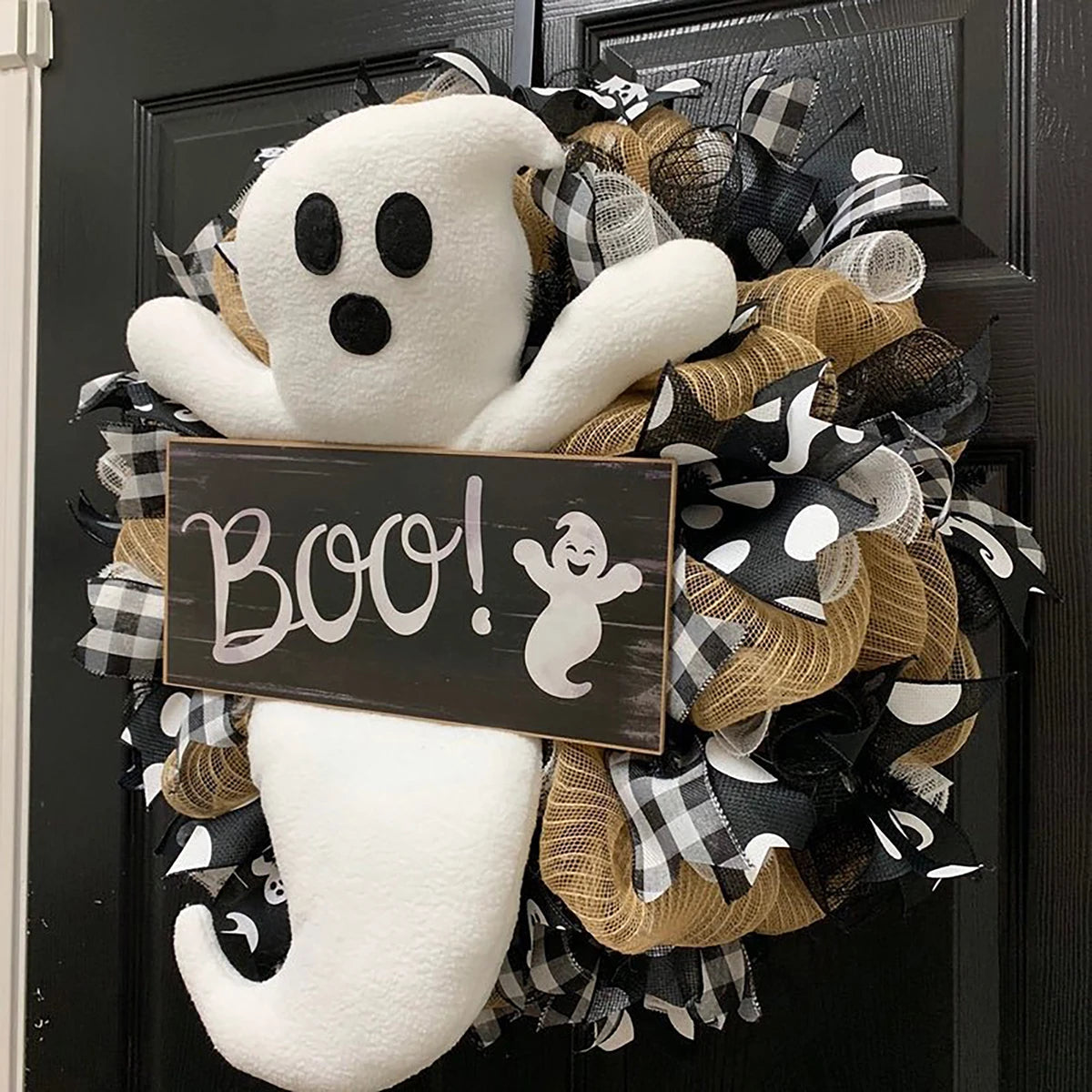 Halloween Wreath Ghost Doll Indoor Decoration
