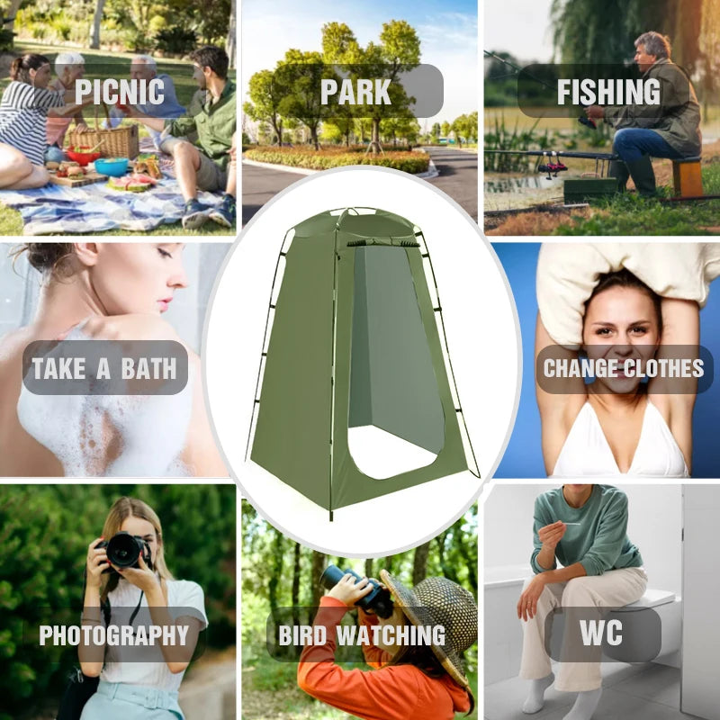 Outdoor Privacy Shower Tent with Waterproof UV Protection