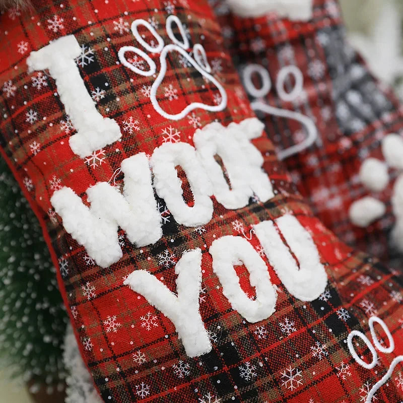 Christmas Fur Stockings Decoration