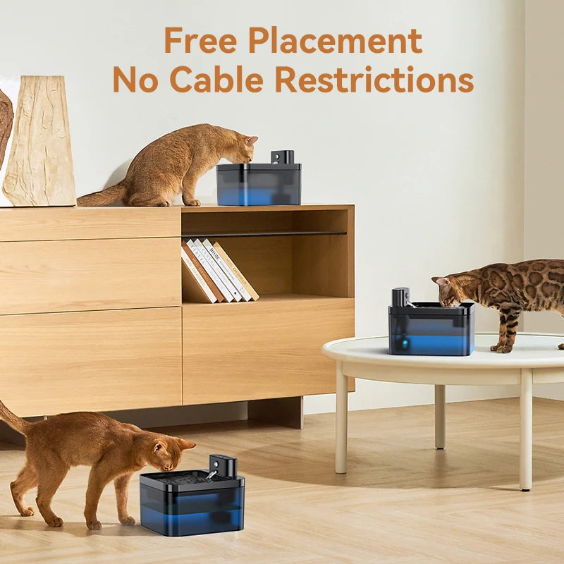 Cat Water Fountain Wireless Automatic 2600mAh