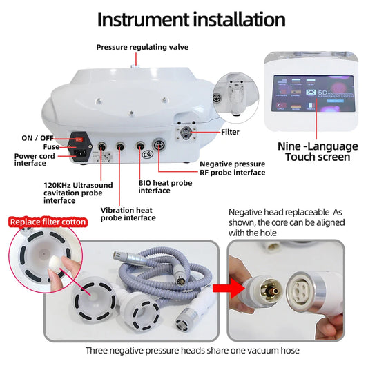 Cavitation Machine with 6-in-1 Body Shaping Beauty Device