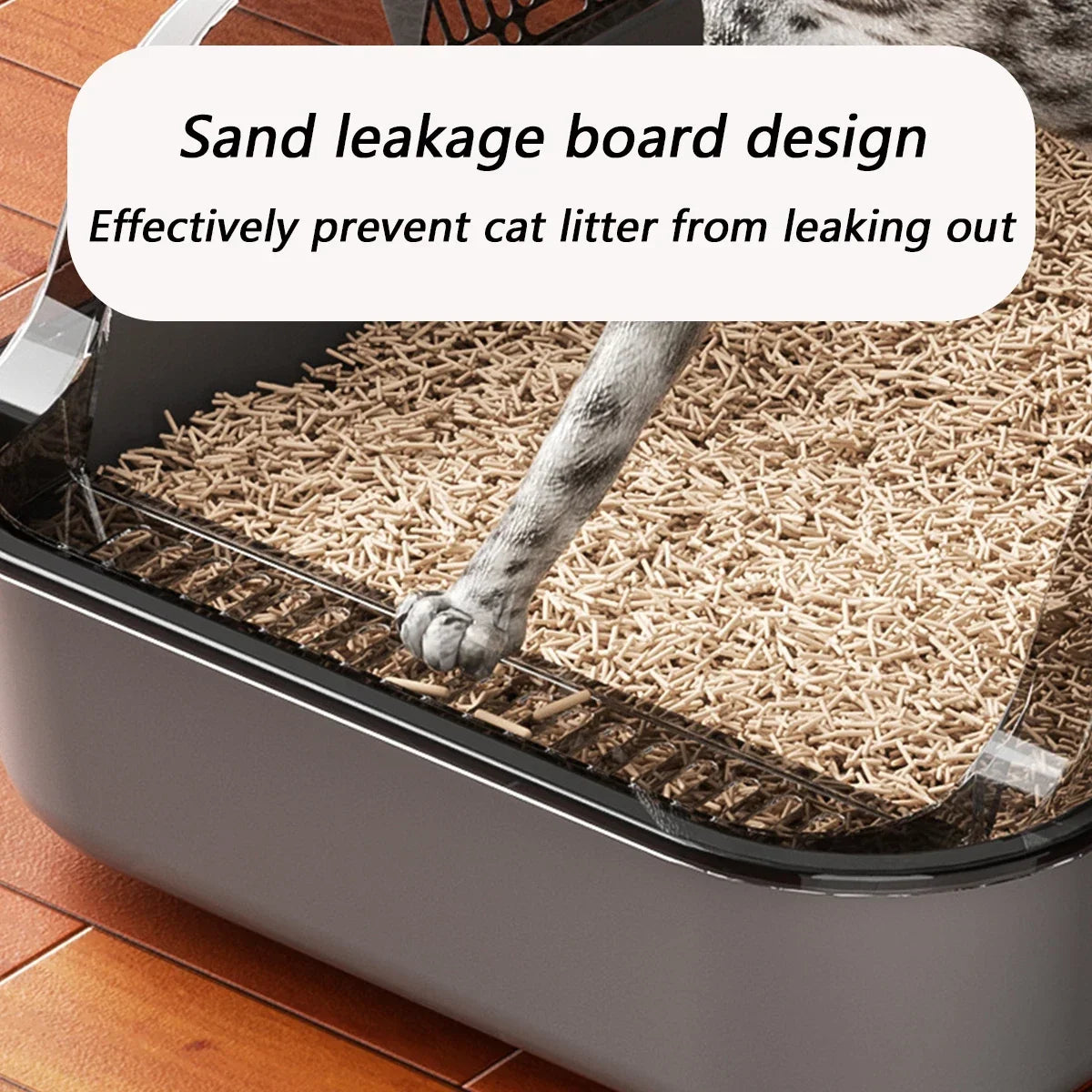 Cat Litter Box (Titanium Grey)