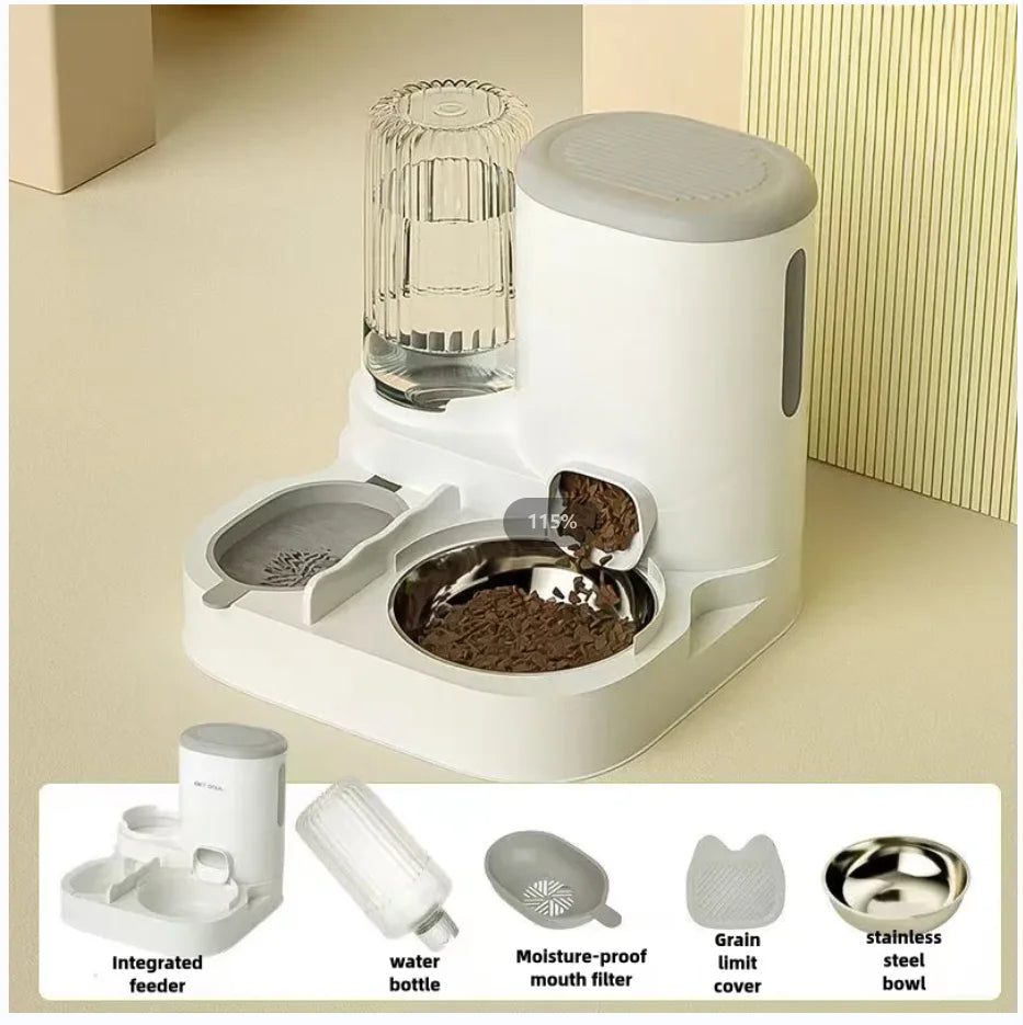 Pet Feeder Automatic Bowl with Water Dispenser