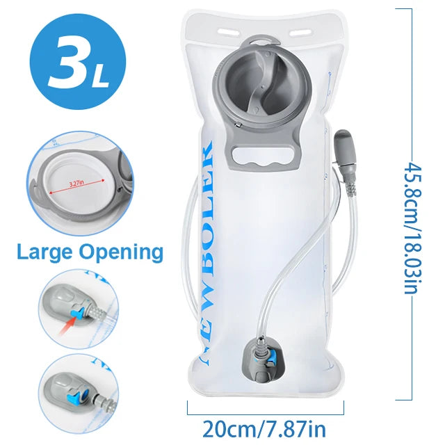 Water Bladder with Hydration Backpack 3L PEVA Reservoir