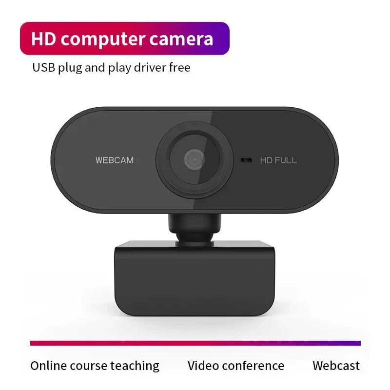 Webcam 1080P HD USB with Microphone Tripod