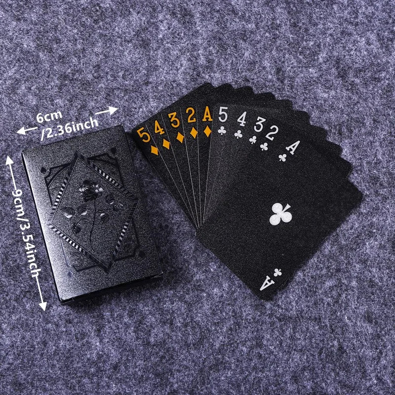 Playing Cards Black Gold Waterproof Poker Deck