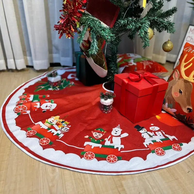 Christmas Tree Skirt Polyester Festive Decoration