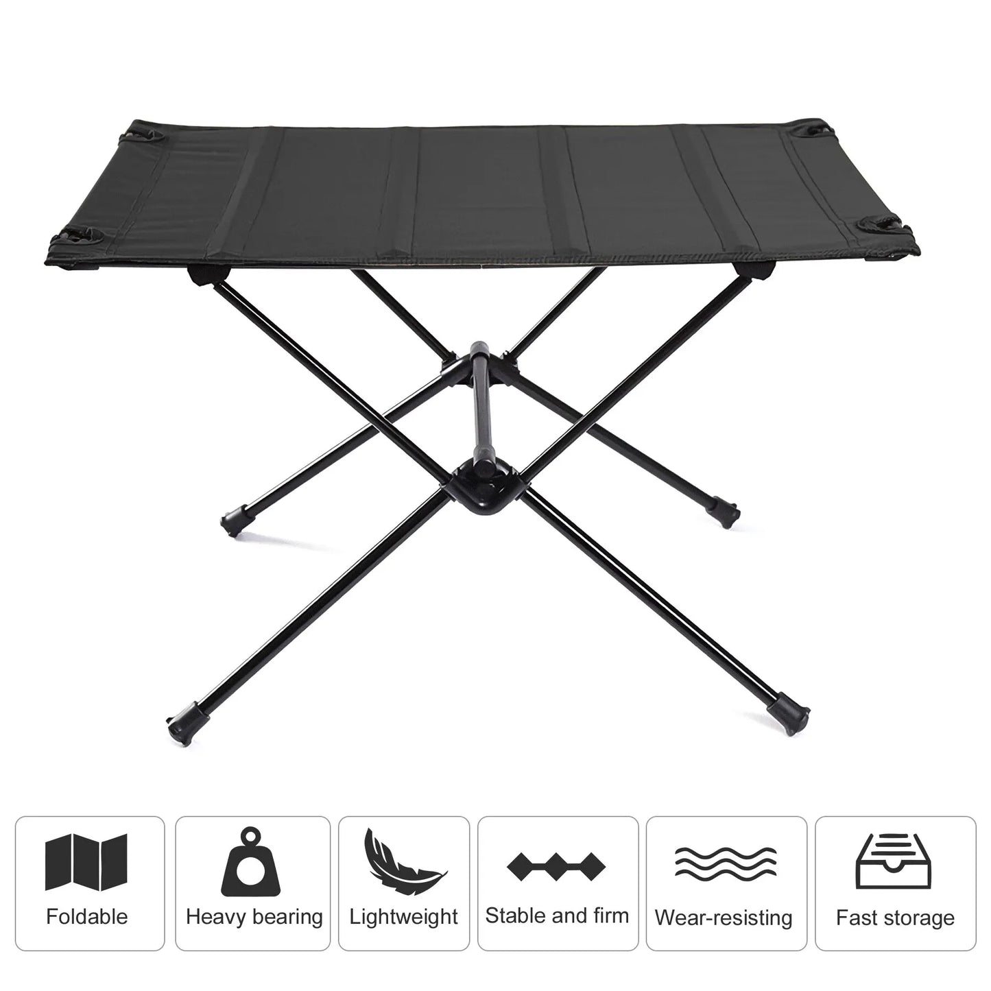 Camping Table Folding Aluminum Portable Roll-Up Lightweight