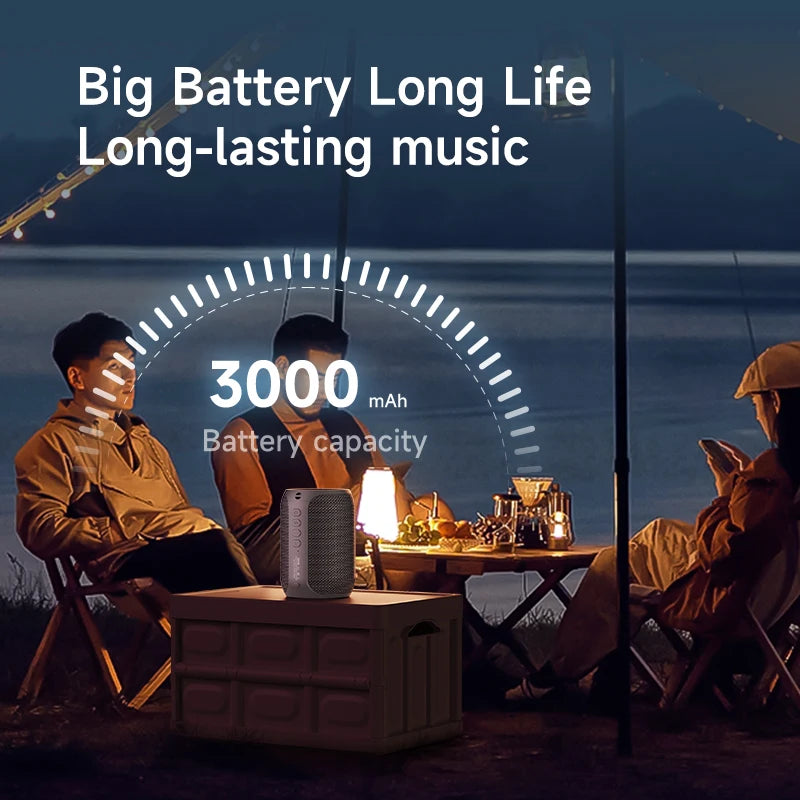 Portable Waterproof Bluetooth Subwoofer Speaker with LED Light