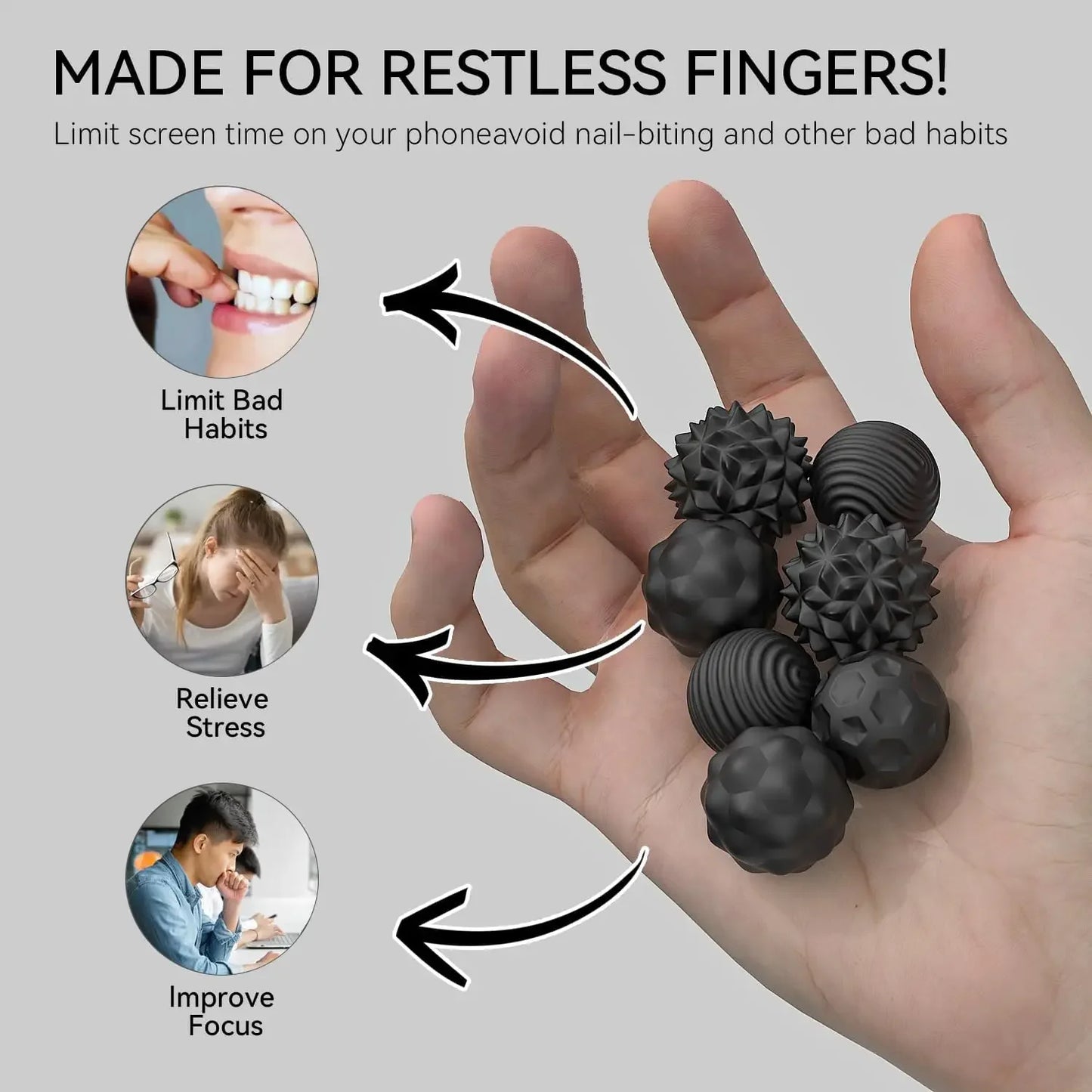 Magnetic Sensory Balls Silicone Stress Relief Toy