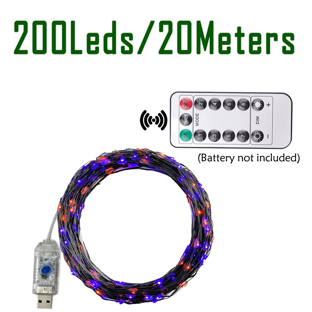 Halloween String Lights with LEDs USB