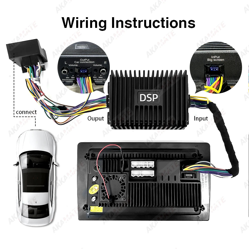 DSP Android Radio 4 Channel Car Amplifier