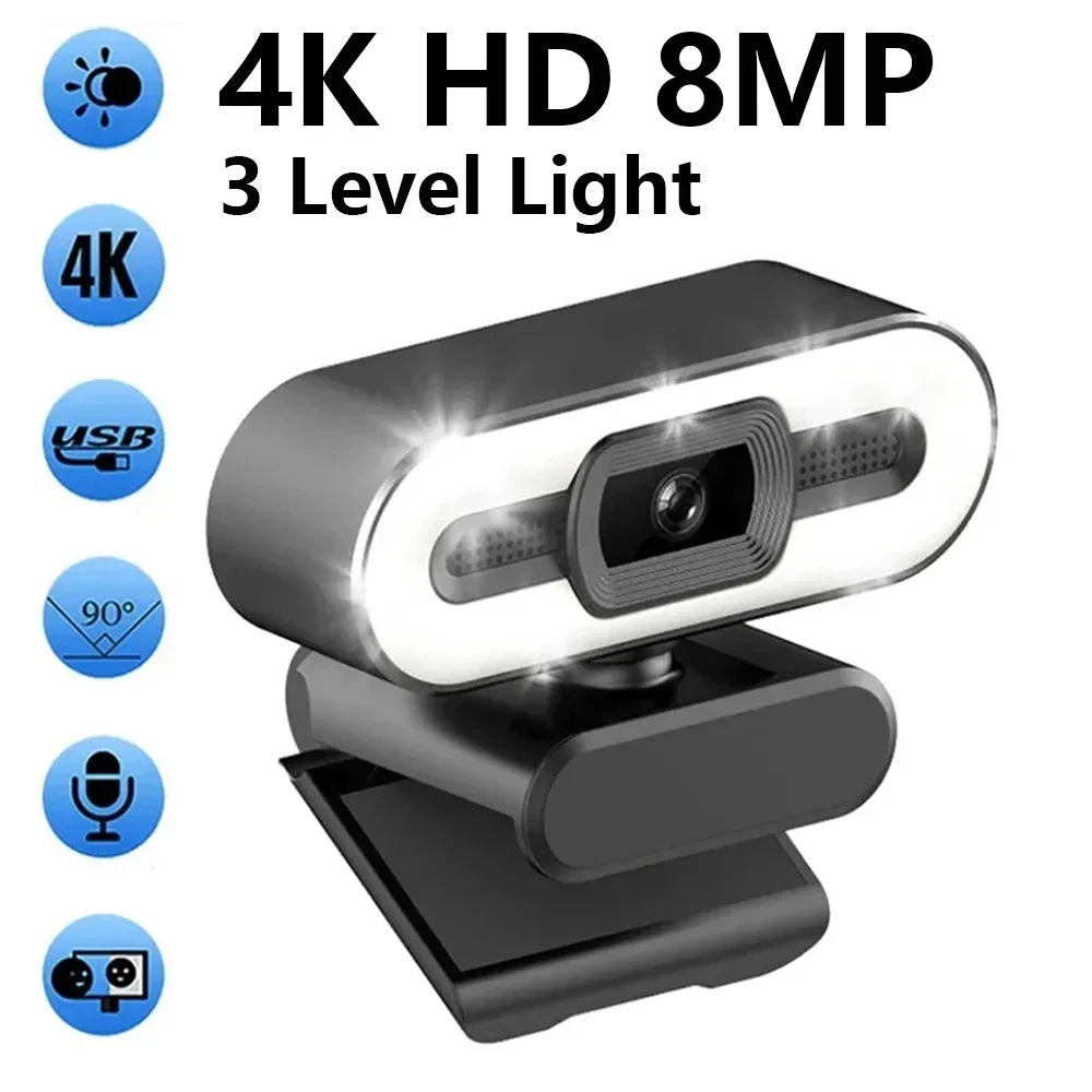 Webcam Full HD 4K Autofocus with Microphone