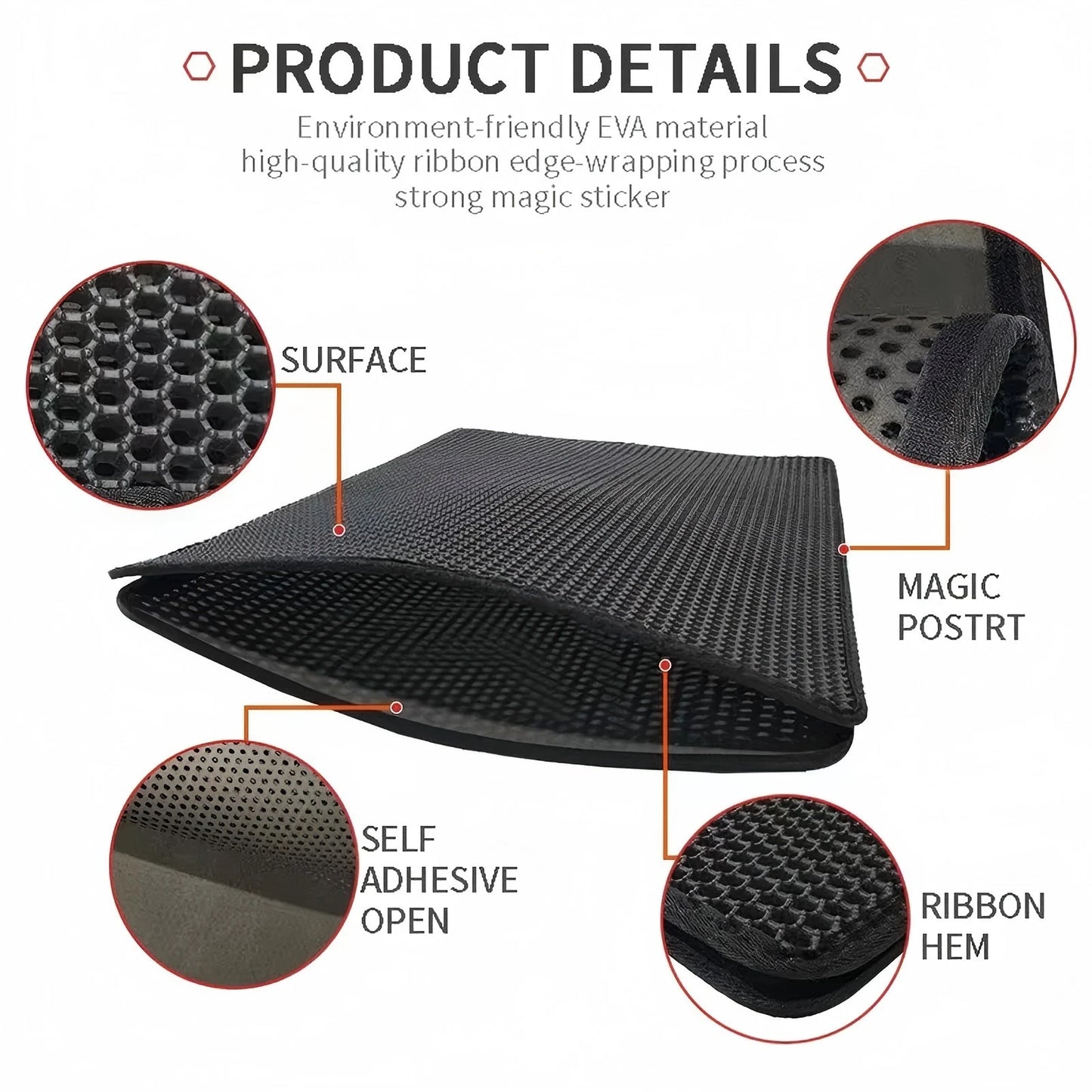 Cat Litter Mat Waterproof Double Layer Washable EVA
