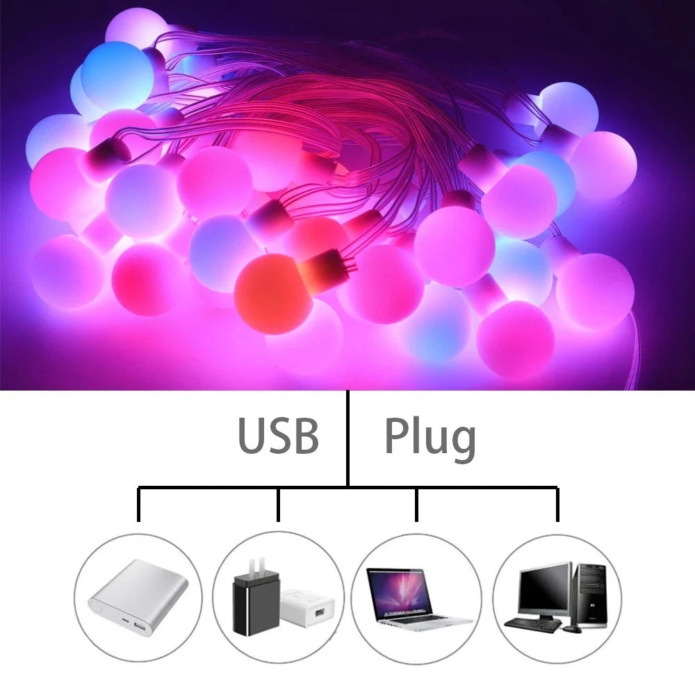 Christmas String Lights with Waterproof RGB LED