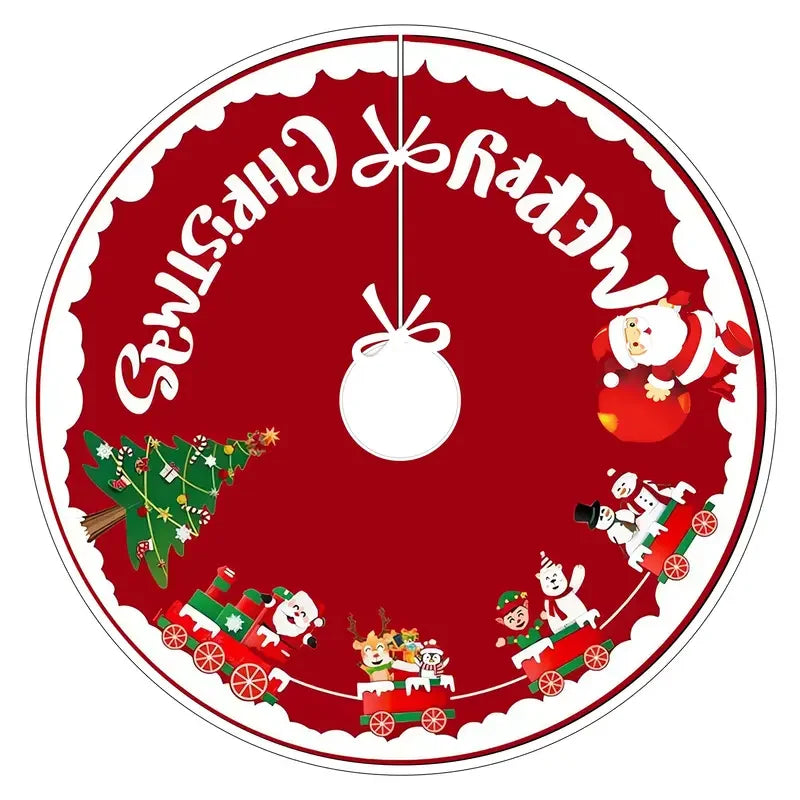 Christmas Tree Skirt Polyester Festive Decoration
