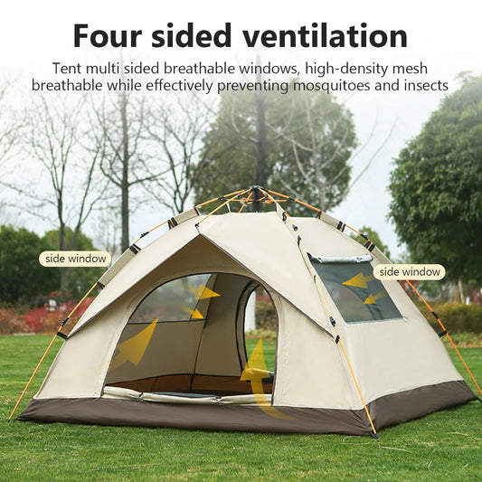 Outdoor Camping Tent with Waterproof Folding Portable for 4 Person