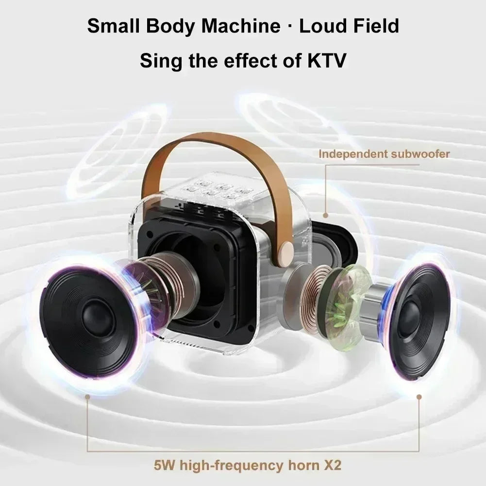 Bluetooth Karaoke Speaker Portable Wireless Home Audio Microphone