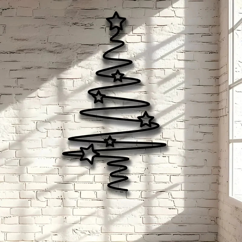 Christmas Tree Metal Wall Art Decor
