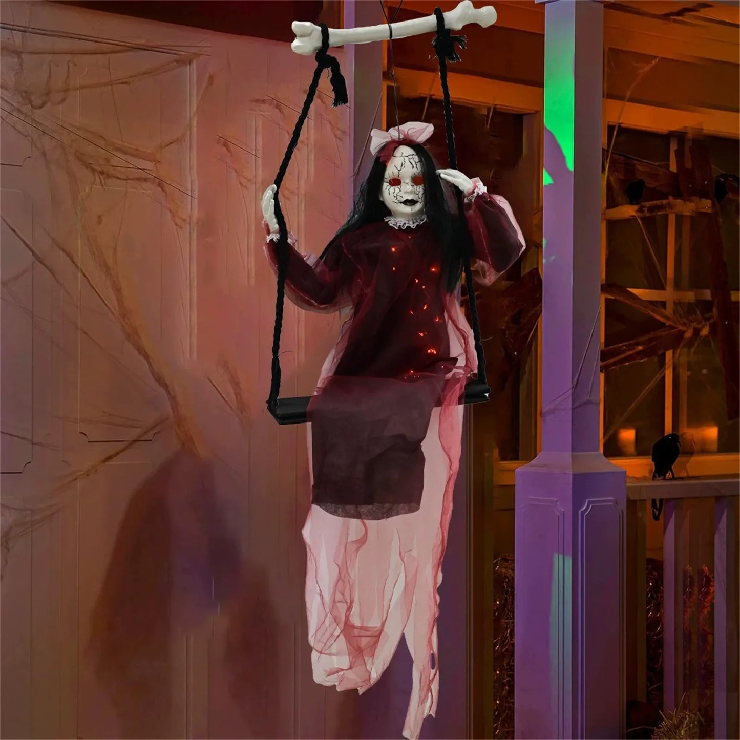 Halloween Hanging Ghost Swing Decoration