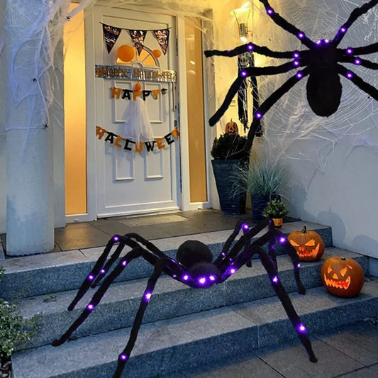 Halloween Spider Decoration with Light-Up Red Eyes