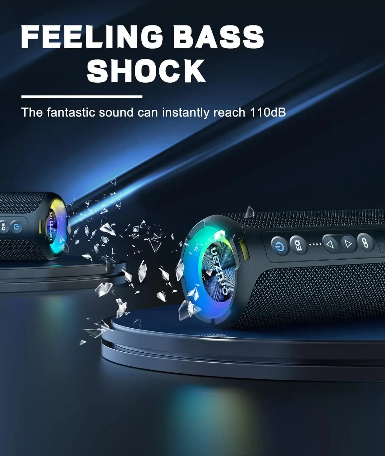 Bluetooth Speaker with Portable Wireless Bass