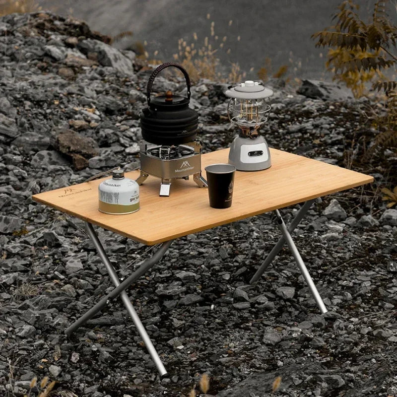 Camping Table Bamboo Folding Portable Outdoor Picnic BBQ