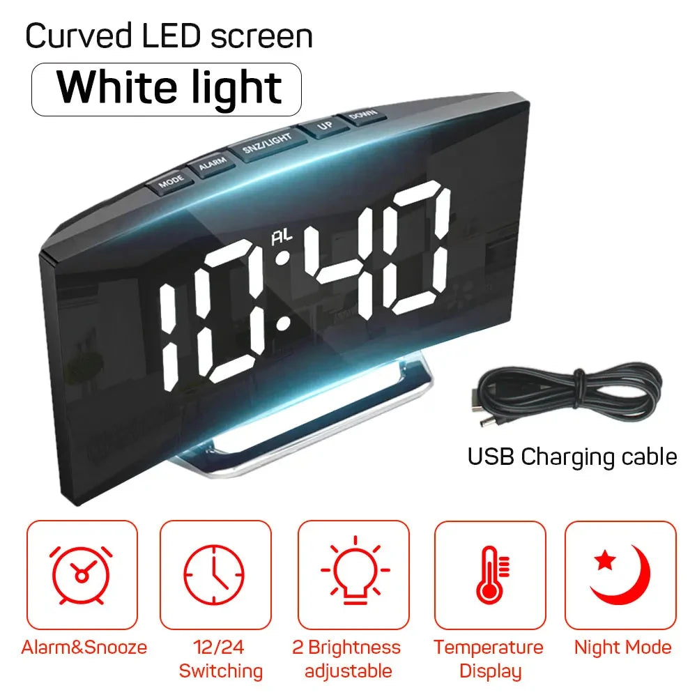 Digital LED Alarm Clock (Black)