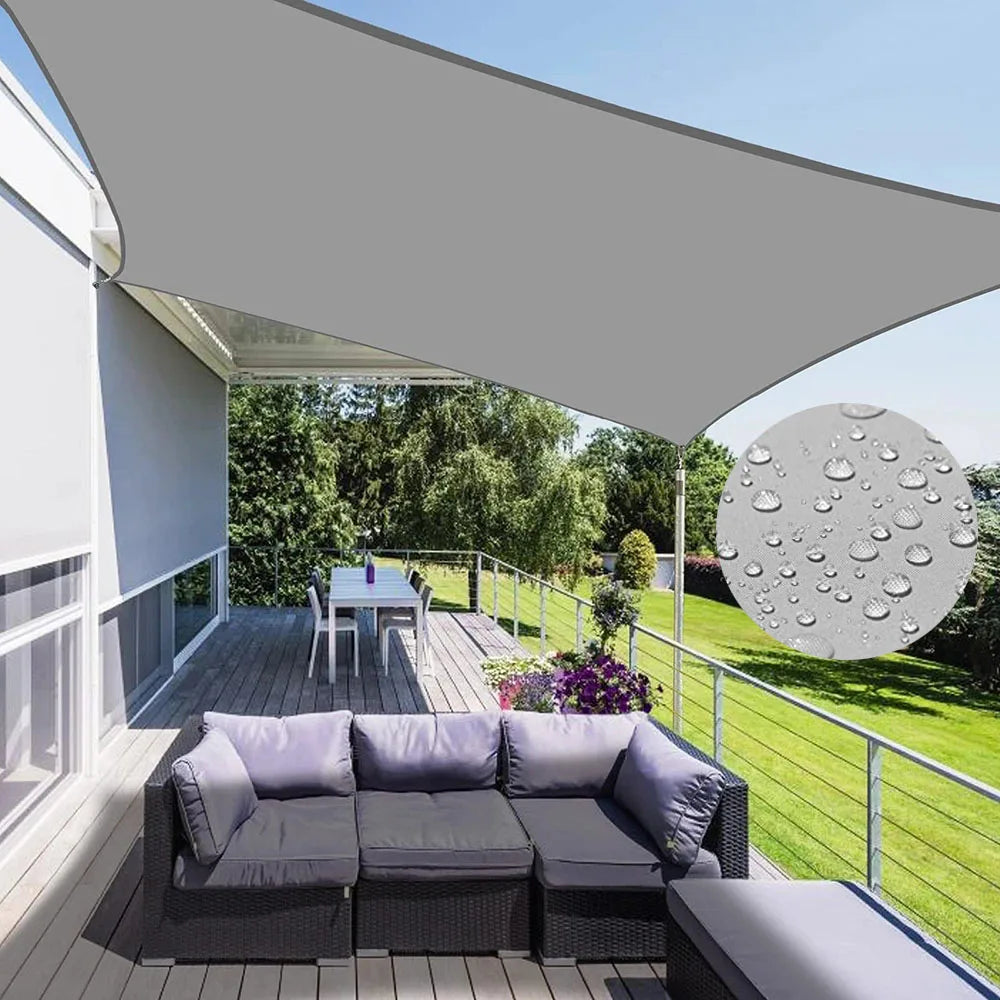 Shade Sail Waterproof Polyester (Grey)