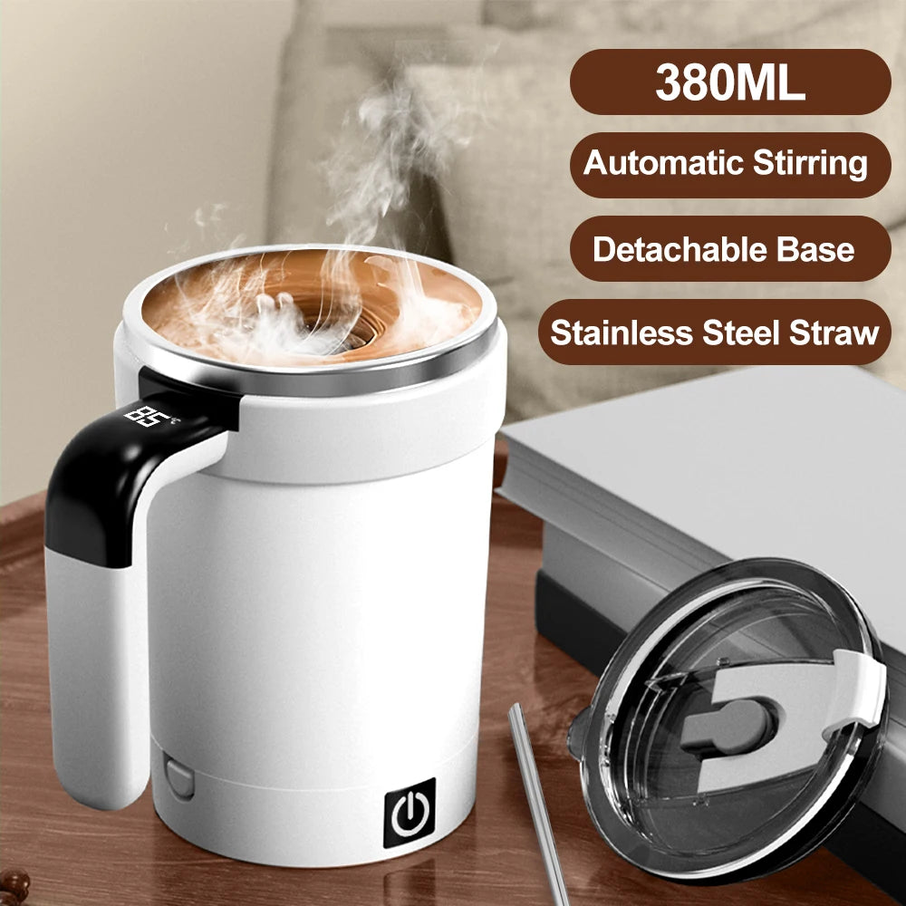 Magnetic Self Stirring Stainless Steel Coffee Mixing Cup