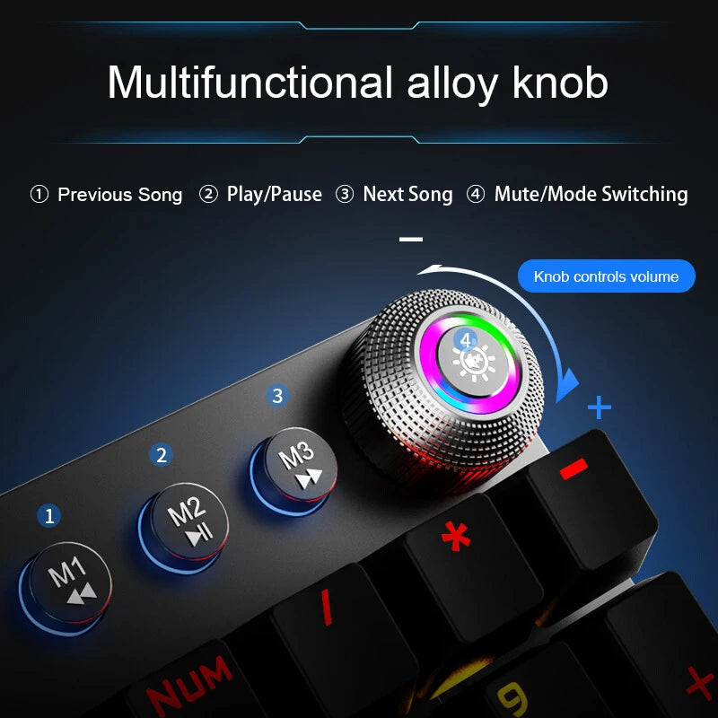 104 Keys Wired Mechanical Keyboard with Backlight