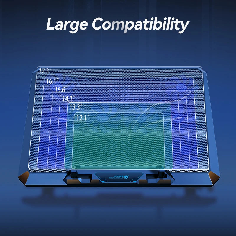 Laptop Cooling Pad 12 Fans Adjustable Stand