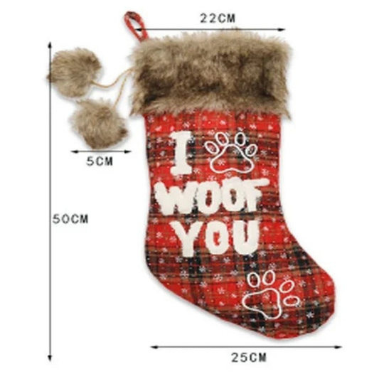 Christmas Fur Stockings Decoration