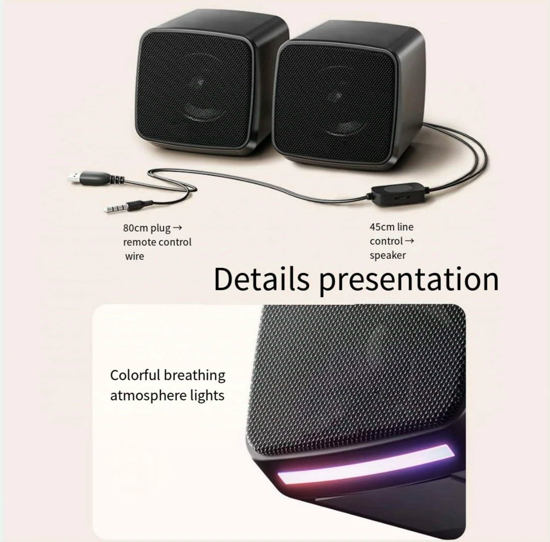 USB Wired 3D Surround Sound Computer Speaker
