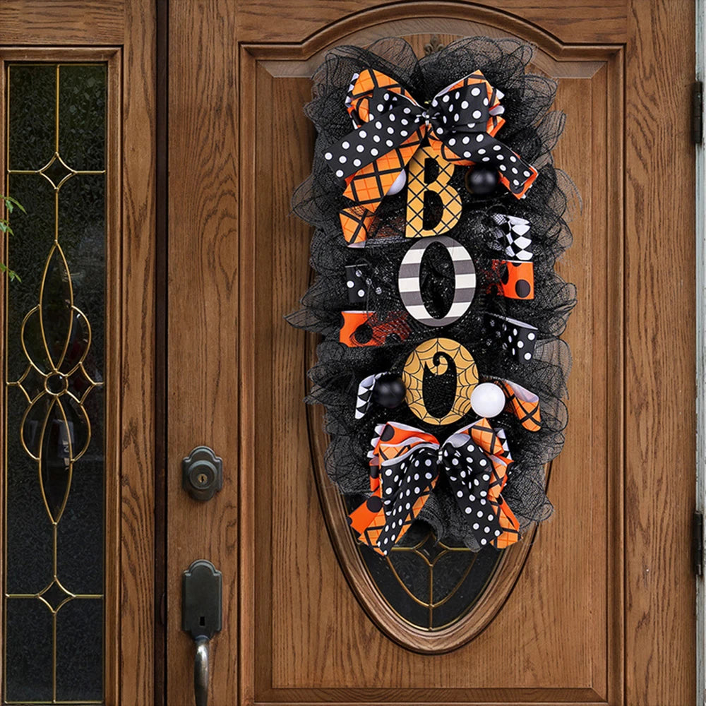 Halloween Wreath Pumpkin Door Hanging Decoration