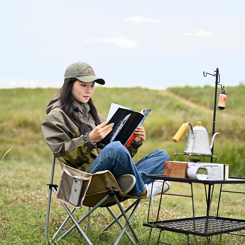 Outdoor Moon Chair with Portable Camping Picnic