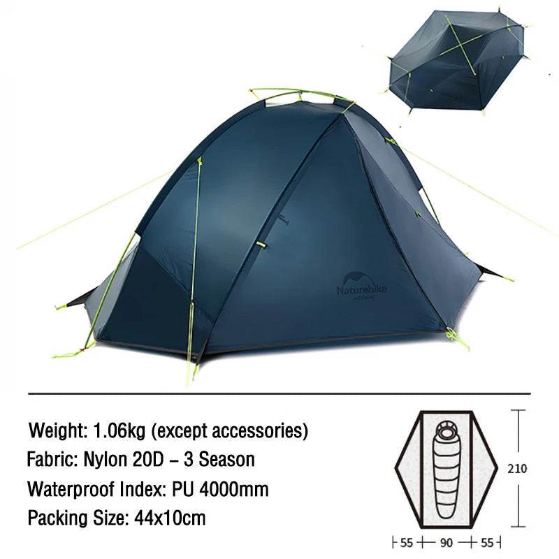Outdoor Hiking Tent with Ultralight Waterproof Nylon (1 Person)