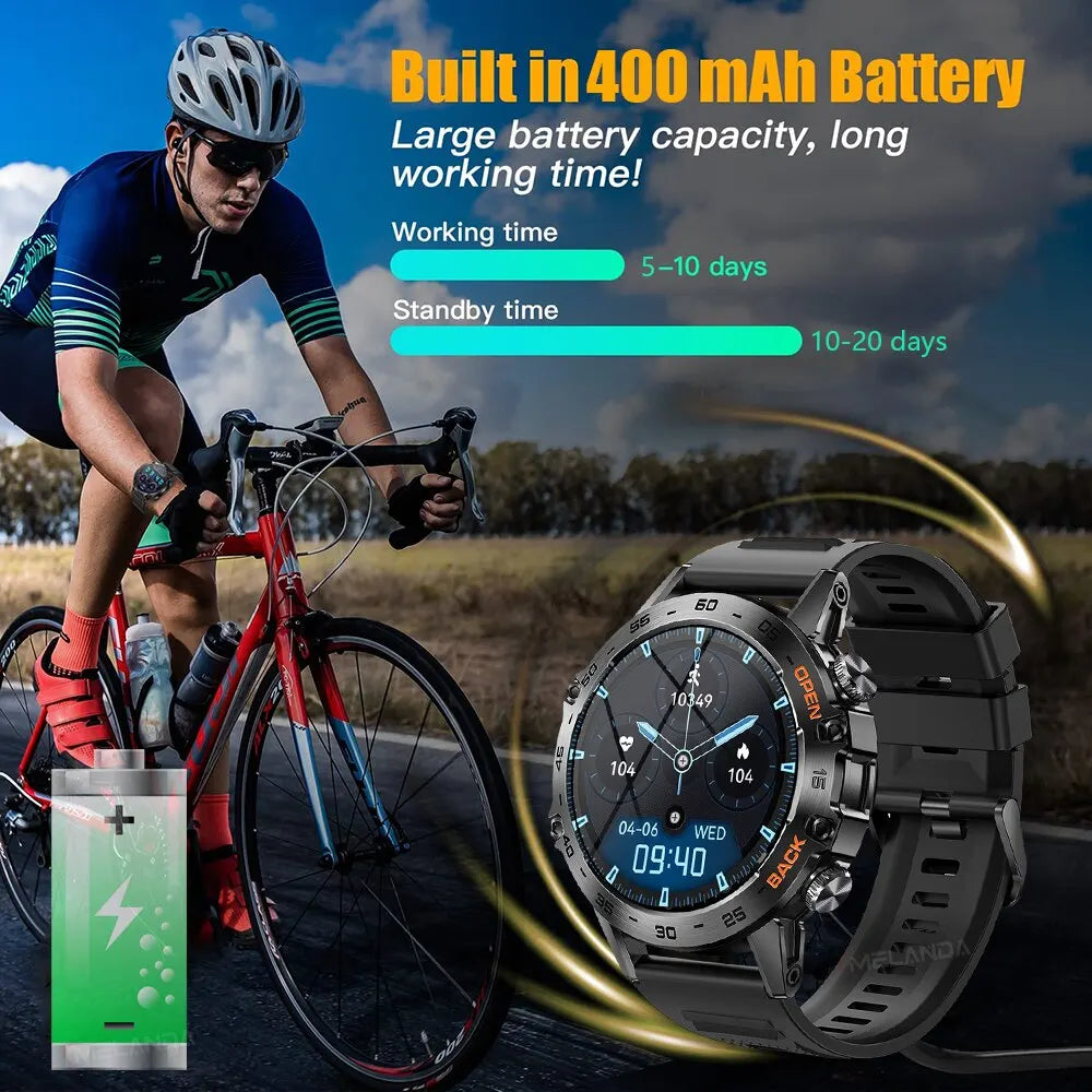 Smart Watch Bluetooth Call Fitness Tracker Waterproof for Men