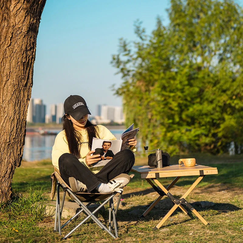 Outdoor Moon Chair with Portable Camping Picnic