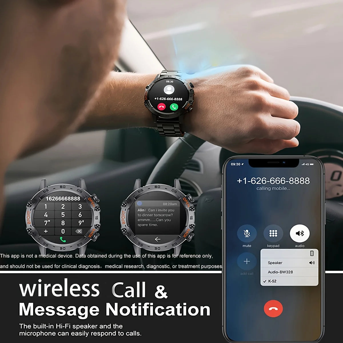 Smart Watch Bluetooth Call Fitness Tracker Waterproof