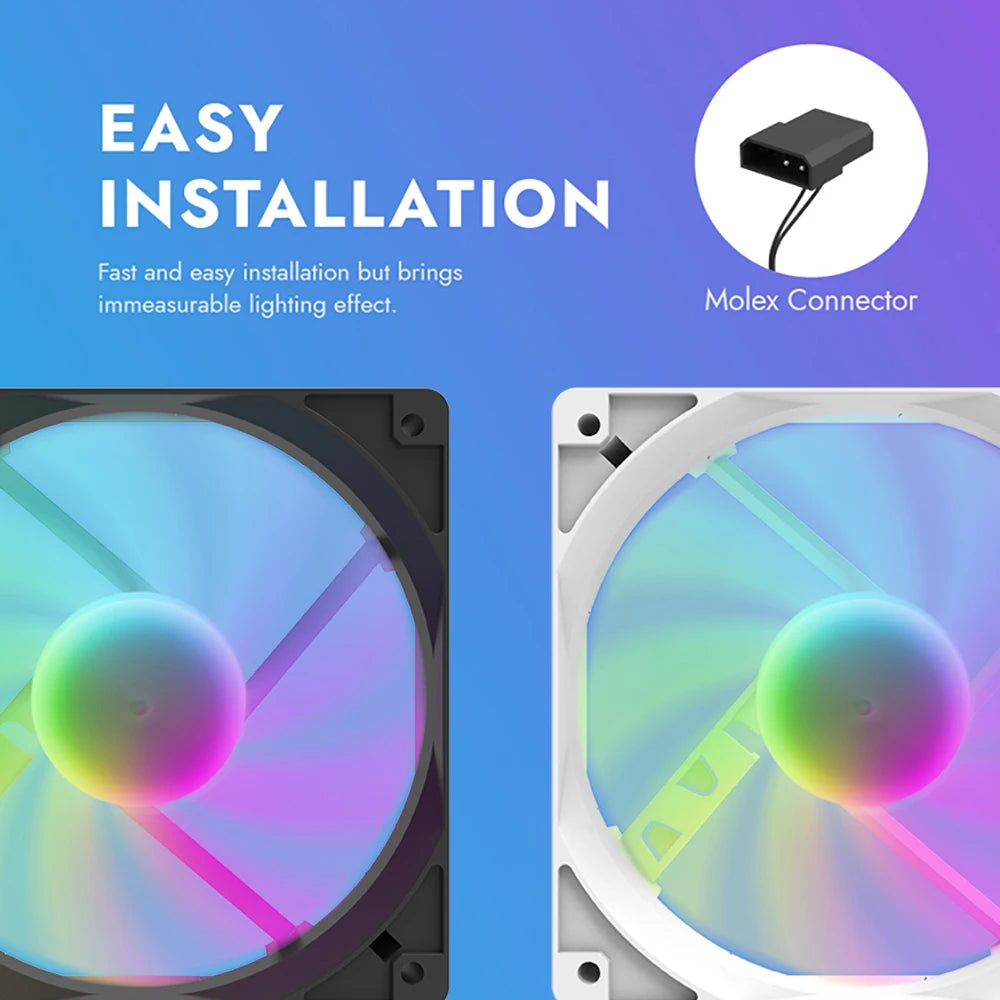 4 Pin Pc RGB fan (Black)