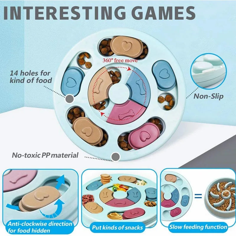 Dog Bowl Slow Feeder Interactive Training Toy
