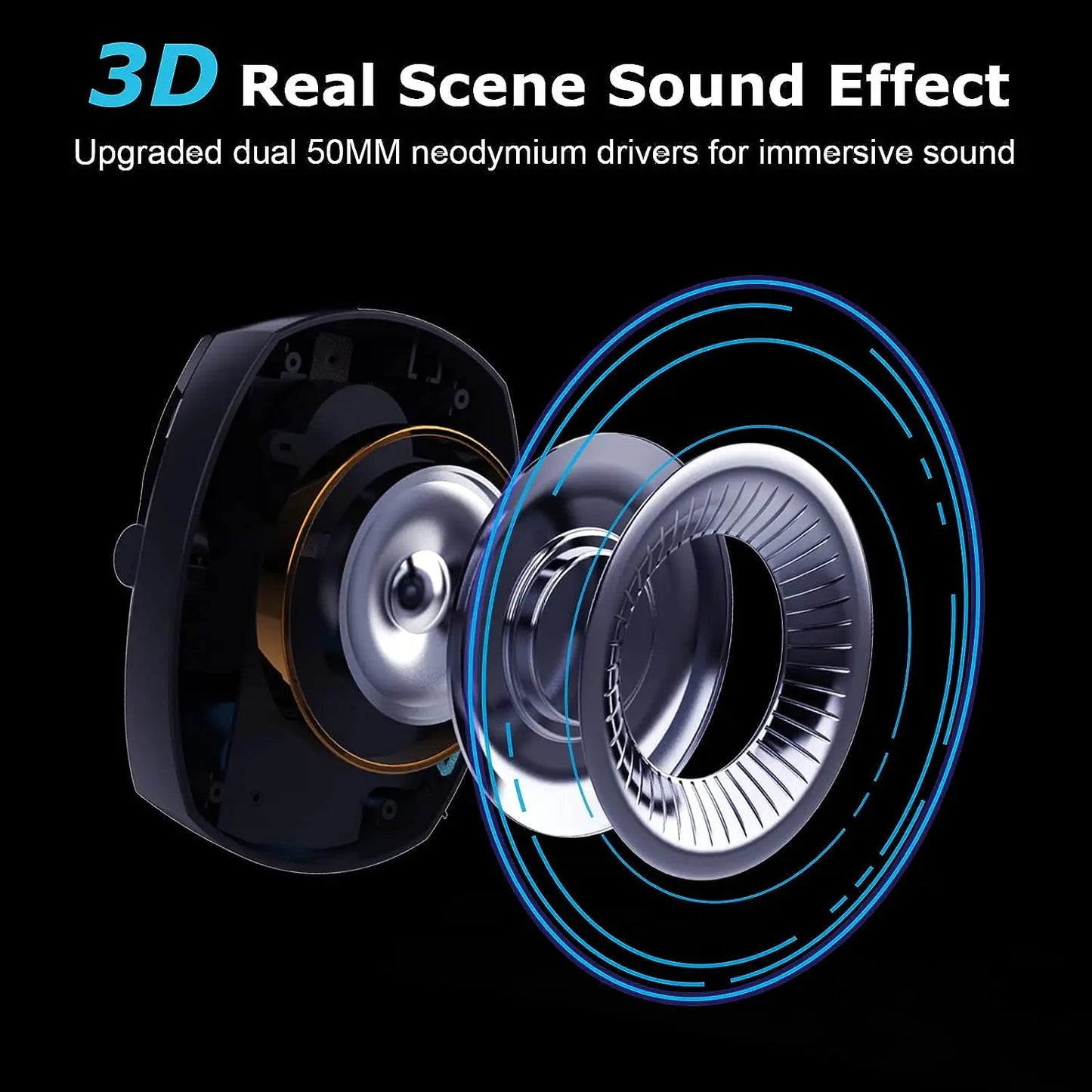 Wireless Bluetooth Noise Cancelling Gaming Headset with Mic