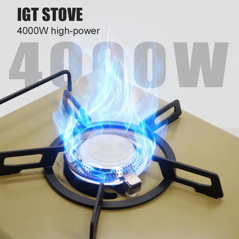 Gas Stove Portable Outdoor with Stainless Steel 4000W Burner