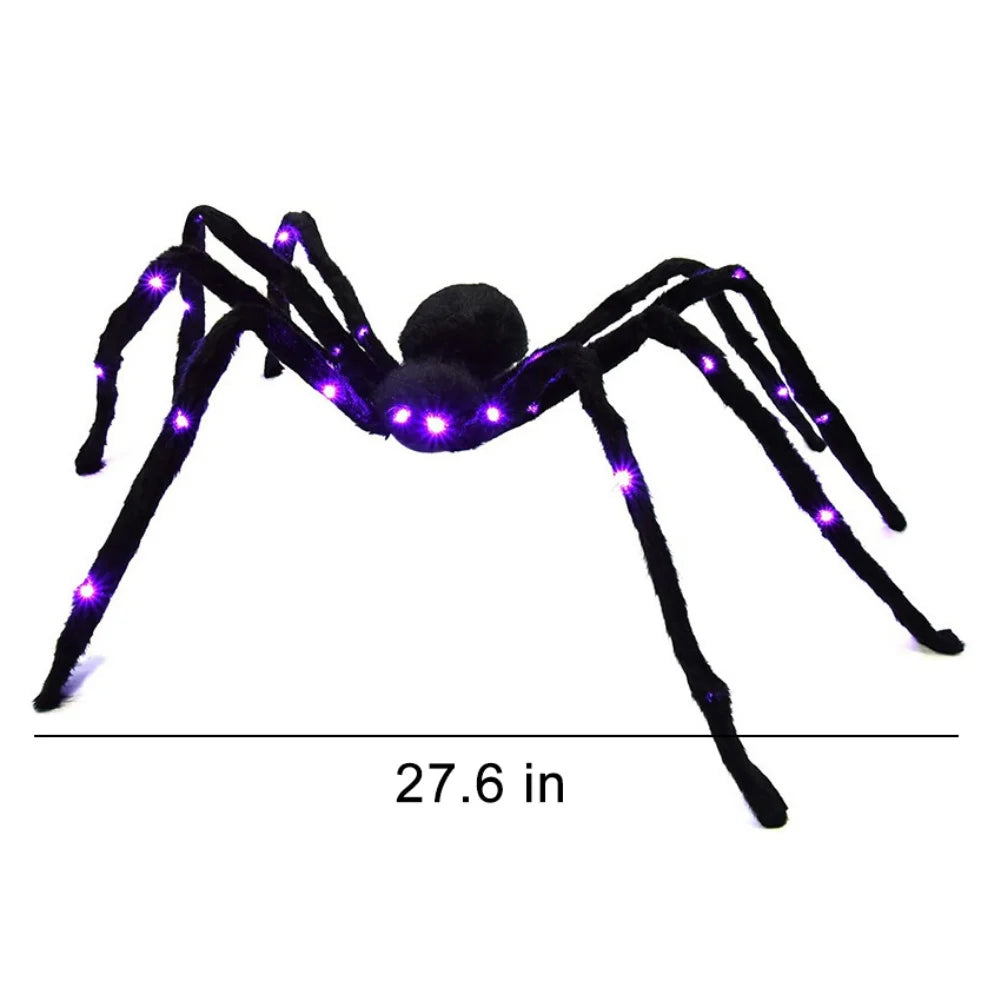 Halloween Spider Decoration with Light-Up Red Eyes