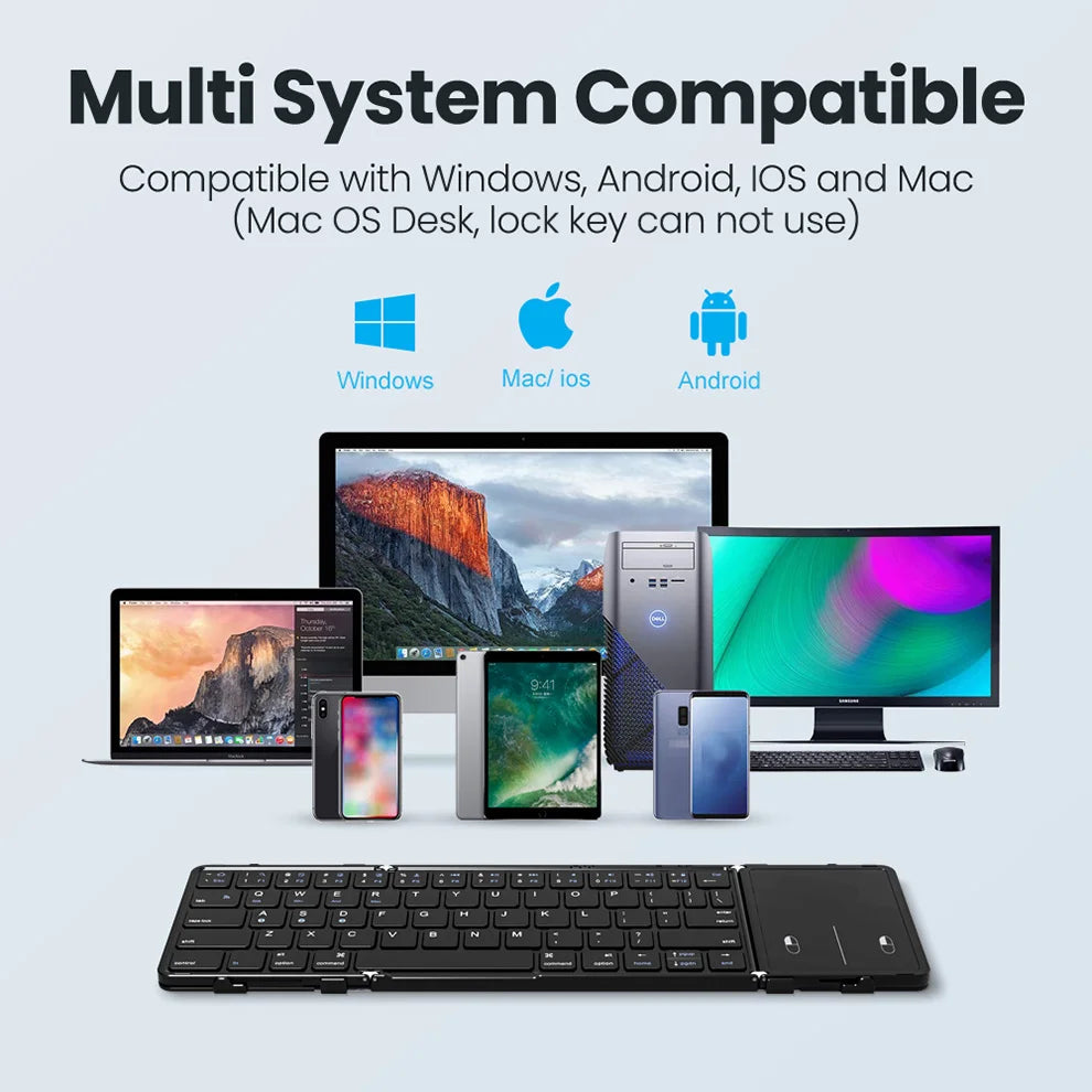 Folding Bluetooth Keyboard with Touchpad
