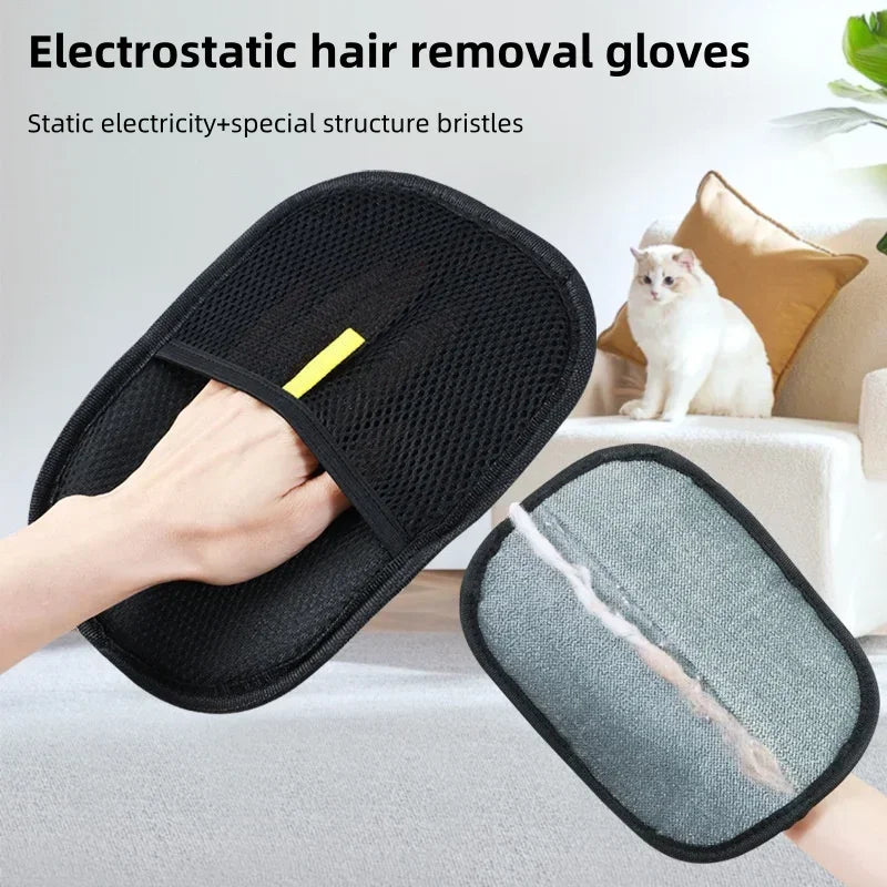 Pet Grooming Gloves Double-Sided Hair Removal